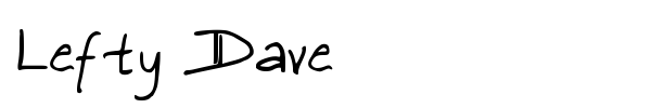 Lefty Dave font preview